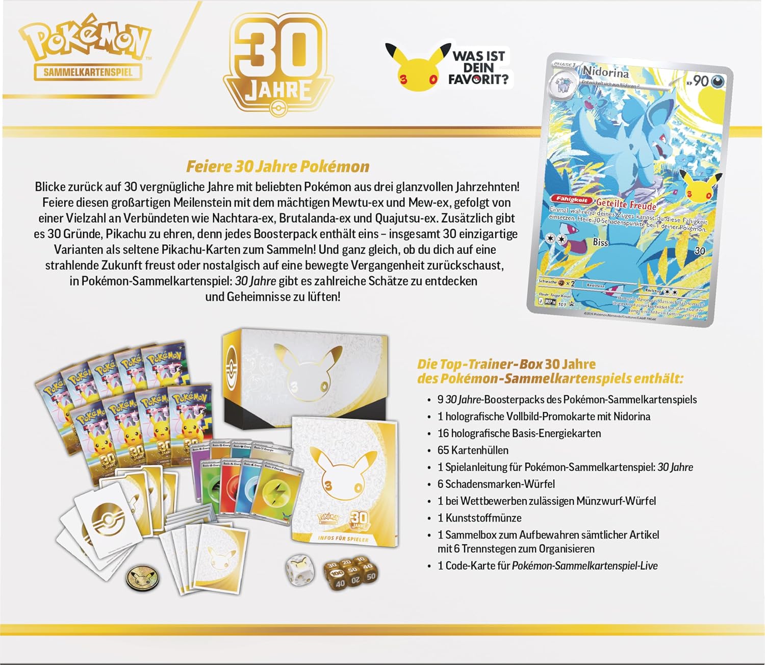 Pokémon 30 Jahre – Top-Trainer-Box (Deutsch)